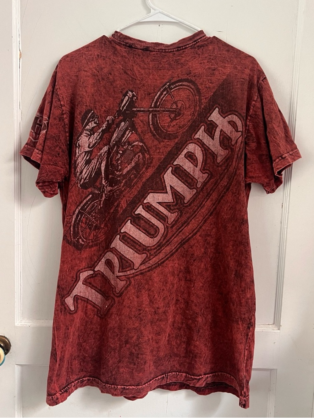 Triumph Motorcycles Reversible
Double Sided Red T Shirt
Motorcycle Size M